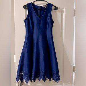 Royal Blue Donna Ricco A-Line Dress, Size 6. Hits slightly above the knee.